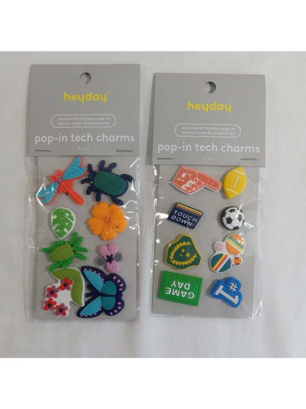 Heyday iPhone 17 Pro Max Pop-In Silicone Case Dark Blue & 2 Packs Tech Charms